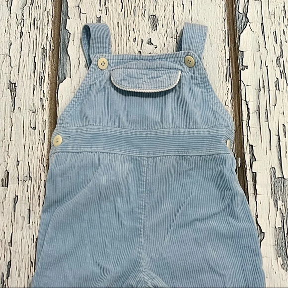 Vintage popsicle 18 month light blue corduroy overalls one piece outfit fall - Picture 2 of 8